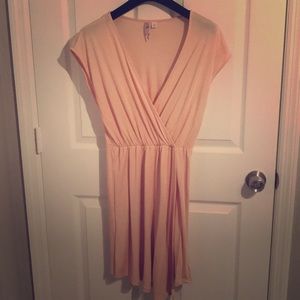 Pink slip dress